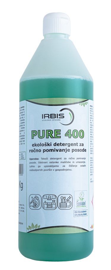 PURE 400, 1kg ekološki detergent za ročno pomivanje